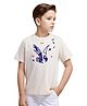 Rare Ones Cotton Half Sleeves Abstract Printed Tee - Off White