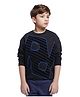 Rare Ones Cotton Full Sleeves Alphabet Printed Sweatshirt - Black