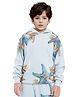 Rare Ones Full Sleeves Star Fish Printed Hoodie - Pastel Blue