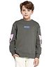 Rare Ones Full Sleeves Brand Name Printed Sweatshirt - Dusky Green