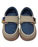 yoyo Colour Blocked Abstract Patch Detailed Velcro Closure Shoes - Cream