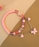 Kamule Fimo Beads Embellished Butterfly & Star Designed Bracelet - Pink