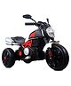Kidsmate Blaze Rider Electric Bike for Kids for Age 3-7Y | 6V Dual Battery with USB/MP3 Player, LED Lights, Front & Rear Suspension - Red