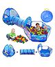Kidsmate 3-in-1 Ball Pool Tunnel for Kids 1-5 Years | Foldable Pop-Up Tent with Crawling Tunnel, Ball Pit & Playhouse  Blue