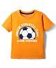 Babyhug Cotton Knit Half Sleeves T-Shirt With Sport Theme Print - Orange