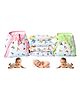 MOM CARE Cloth Nappies for Newborn  Double Layer Padded Extra Soft Pack of 6 Premature/0-2 m White