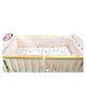 MOM CARE Cotton Padded Cot Bed Rail Four Sided Protection Cushioned Cot Bumper For All Types Of Baby Cot bed Large size - Pink