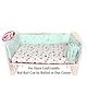 MOM CARE Cotton Padded Cot Bed Rail Four Sided Protection Cushioned Cot Bumper For All Types Of Baby Cot bed Large size - Blue