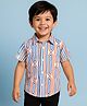 Babyhug Cotton Woven Half Sleeves Shirt With  Abstract Print - White