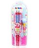 SCHOOLISH 12 Printed Rubber Tipped Pencils with Ice Cream Shaped Eraser School Supplies Item for Kids- PACK OF 1- COLOR MAY VARY