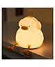 SCHOOLISH  LED Duck Night Light, Cute Silicone Squishy Light Up Duck Lamp for Kids, 3-Level Dimmable Breastfeeding Nursery Nightlight, Touch Bedside Lamp Creative Gifts for Boys Girls Baby Children- PACK OF 1- COLOR MAY VARY