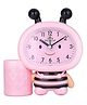 SCHOOLISH  Cute Bee Shaped Cartoon Theme Desk Alarm Clock With Pen Stand For Girls & Boys Kids Room Décor- Pack of 1- Color May Vary