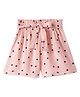 CrayonFlakes Polka Dots Printed With Attached Belt Shorts - Peach