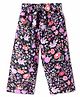 CrayonFlakes Floral Printed Belted Palazzo - Black
