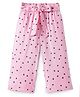 CrayonFlakes Polka Dots Printed Belted Palazzo - Pink