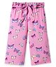 CrayonFlakes Butterfly Printed Belted Palazzo - Pink