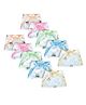 Little Boo Cloth Nappy Reusable washable Diapers String Tie Up Newborn Teddy Print - Set Of  10
