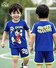 Babyhug Disney Single Jersey Knit Half Sleeves T-Shirt & Short Set With Front And Back Mickey Mouse Graphics - Blue