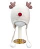 Little Surprise Box Woollen Blend Deer Designed With Tie Up Cap - Cream-  Diameter- 44cms