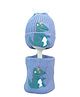 Little Surprise Box Woollen Blend Dinosaur Designed Beanie Cap & Neck Muffler Set - Blue-  Diameter- 36cms