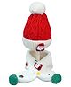 Little Surprise Box Woollen Blend Santa Applique Self Designed Beanie Cap & Muffler Set - Multi Colour-  Diameter 32cms
