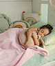 Haus & Kinder Plain Brush Cloth Super Soft Plush Single  Flannel Blanket, Baby Pink