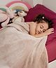 Haus & Kinder Plain Brush Cloth Super Soft Plush Single  Flannel Blanket, Brown