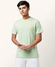 Coolsters by Pantaloons Cotton Half Sleeves Obey The Rules Text Back Printed Tee - Green