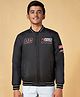 Coolsters by Pantaloons Full Sleeves The Future Is Yours Text Patch Embroidered Jacket - Black