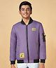 Coolsters by Pantaloons Full Sleeves Future Club Text Printed Jacket - Lilac