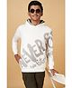 Coolsters by Pantaloons Cotton Full Sleeves Never Stop Text Printed Hoodie - Off White