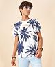 Coolsters by Pantaloons Cotton Half Sleeves Palm Trees Printed Tee - White