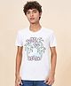 Coolsters by Pantaloons Cotton Half Sleeves Time To Relax Text Printed Tee - White