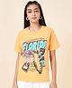 Coolsters by Pantaloons Cotton Half Sleeves Florida Text Printed Tee - Orange