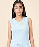 Coolsters by Pantaloons Cotton Spandex Sleeveless Unlimited Edition Printed Top - Blue