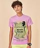 Coolsters by Pantaloons Cotton Half Sleeves Bright Future Text Printed Tee - Lilac