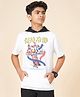 Coolsters by Pantaloons Cotton Half Sleeves Skate Boarder Printed Hooded Tee - White