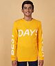Coolsters by Pantaloons Full Sleeves Best Days Ever Text Designed Sweater - Yellow
