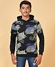 Coolsters by Pantaloons Cotton Full Sleeves Typography Printed Hooded Sweatshirt - Black