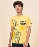 Coolsters by Pantaloons Cotton Half Sleeves Dance To Your Own Rhythm Text Printed Tee - Yellow