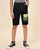 Coolsters by Pantaloons Cotton Freestyle Text Printed Shorts - Black