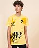 Coolsters by Pantaloons Cotton Half Sleeves Do It With Passion Text Printed Tee - Yellow