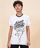 Coolsters by Pantaloons Cotton Half Sleeves Always Hustling Text Printed Tee - White