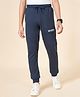 Coolsters by Pantaloons Cotton Typography Printed Joggers - Navy Blue