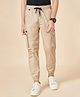 Coolsters by Pantaloons Cotton Solid Joggers - Khaki