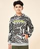 Coolsters by Pantaloons Full Sleeves Abstract & Typography Printed Hooded Sweatshirt - Grey