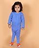MoMaa Cotton Full Sleeves Striped Thermal Innerwear Set - Blue