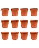 UGAOO UV Treated Gardening Pots and Planters for Plants (12 inch Brown/Terracotta Color Set of 12 Plastic Pots)