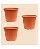 UGAOO UV Treated Large Plant Pots for Big Size Plants (16 inch Brown/Terracotta Color Set of 3 Large Planters)