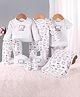 Kookie Kids Interlock Knit Clothing Gift Set With Teddy Bear Print - Light Grey